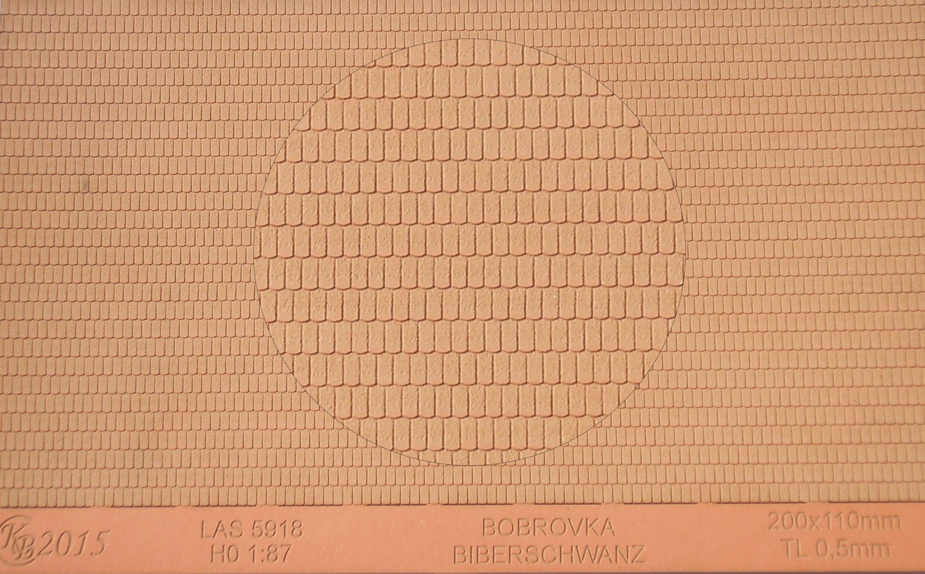 Střešní krytina bobrovka H0 3D